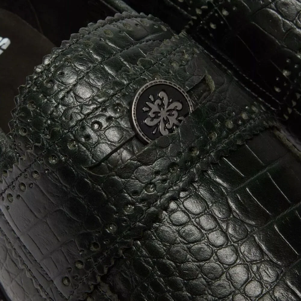 Dr Martens Penton Brogue Croc Embossed Loafers